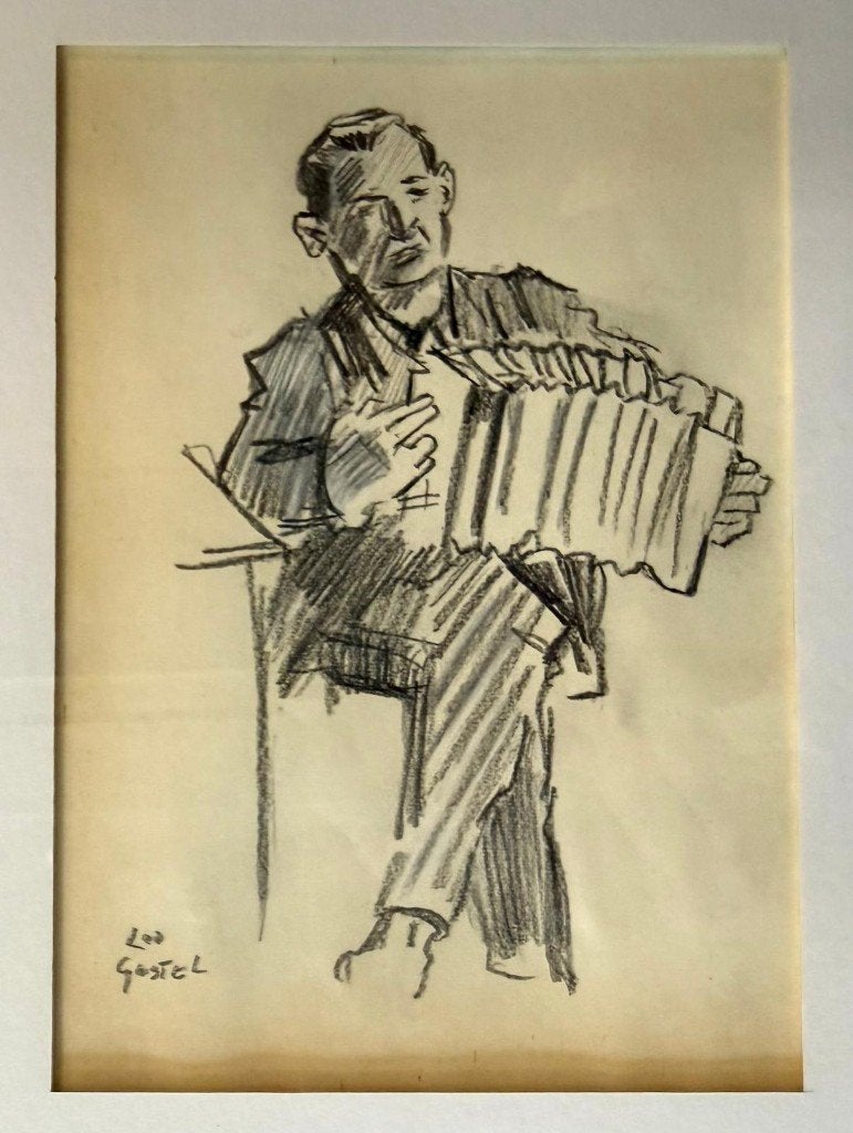 Leo Gestel  Potloodtekening  Gesigneerd, Ophalen, Gesigneerd