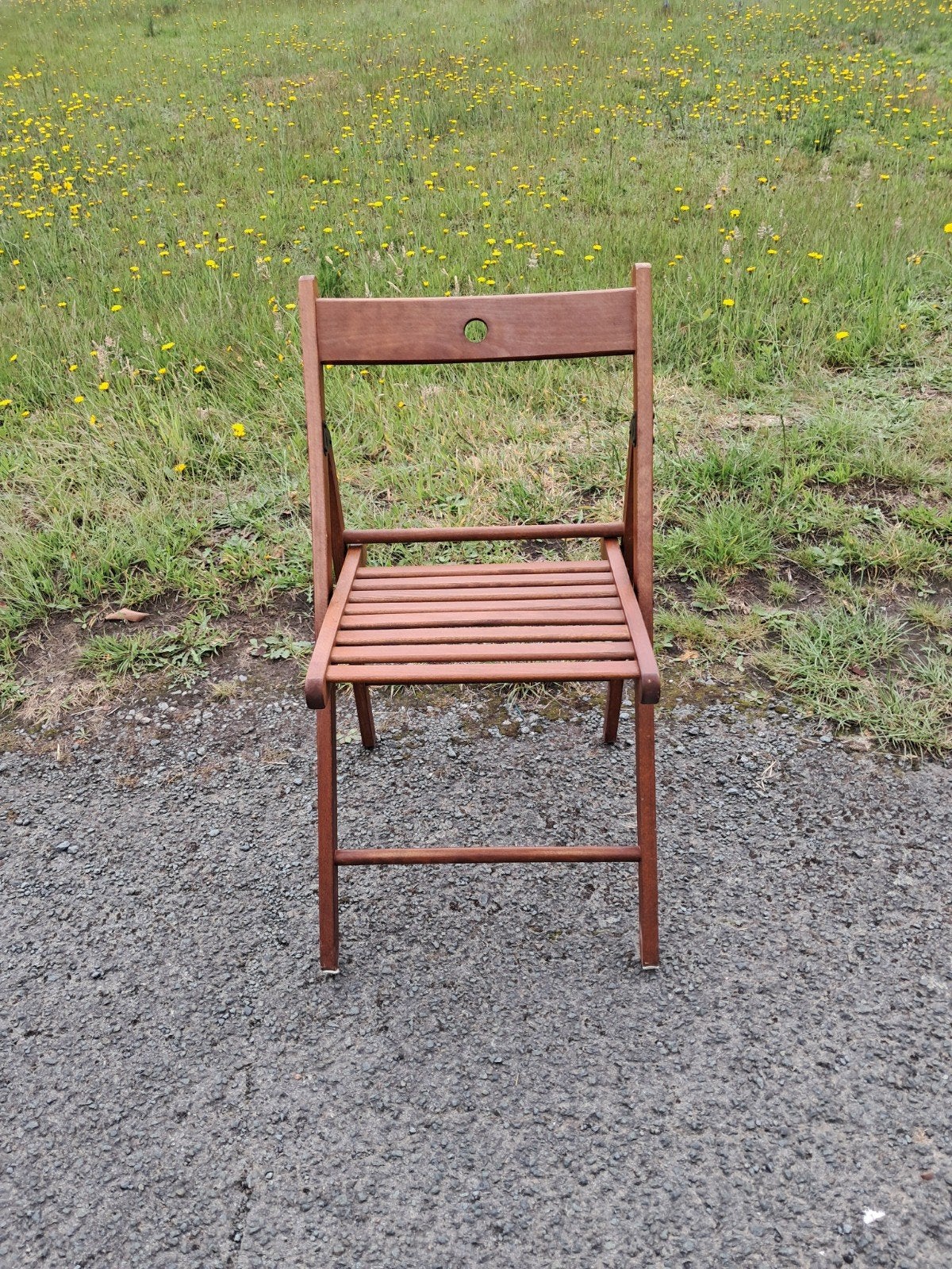 Vouwstoel hout 3x, Ophalen, Hout
