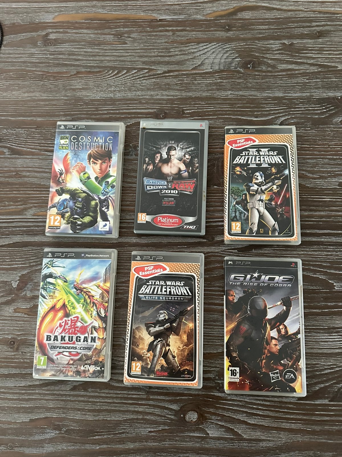 6 PSP-spellen, Games en Spelcomputers, Games | Sony PlayStation Portable, 1 speler, Ophalen of Verzenden, Zo goed als nieuw, Avontuur en Actie