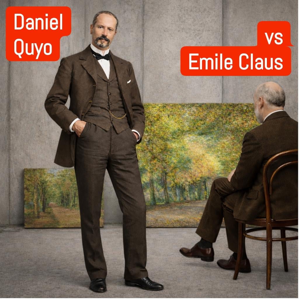 Zonnige dreef met platanen (Ca 1900) - Daniel Quyo, Antiek en Kunst, Ophalen