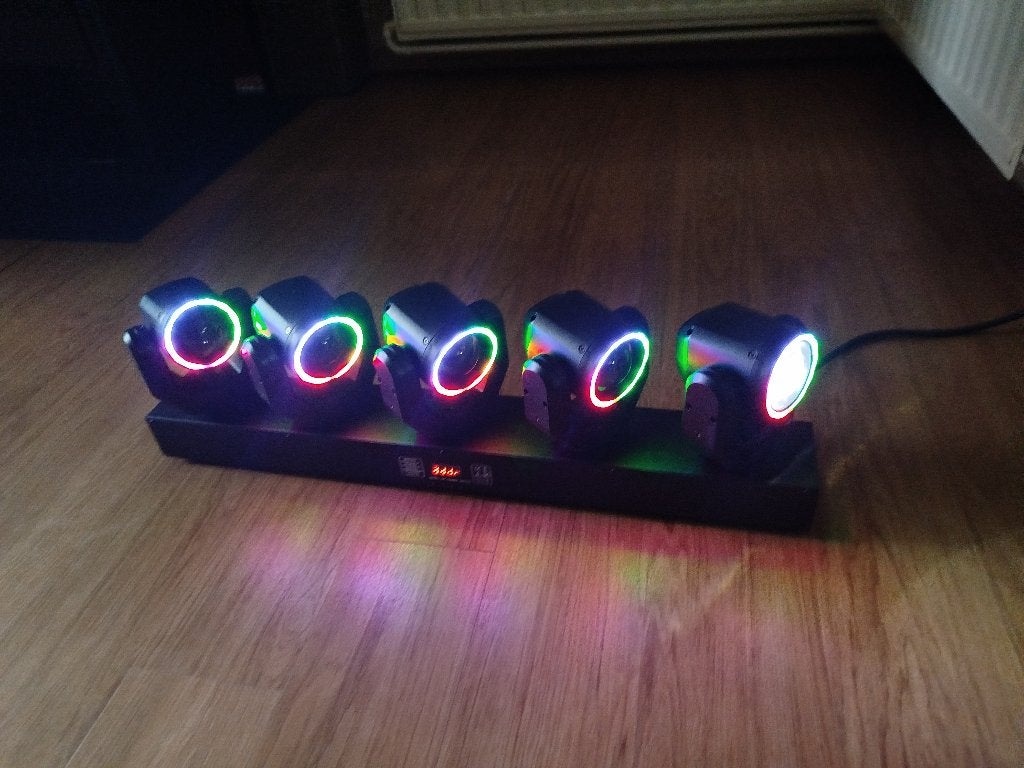 movingheadbar 5 spots met ingebouwde laser 2 stuks, Muziek en Instrumenten, Ophalen, Nieuw, Laser, Geluidgestuurd