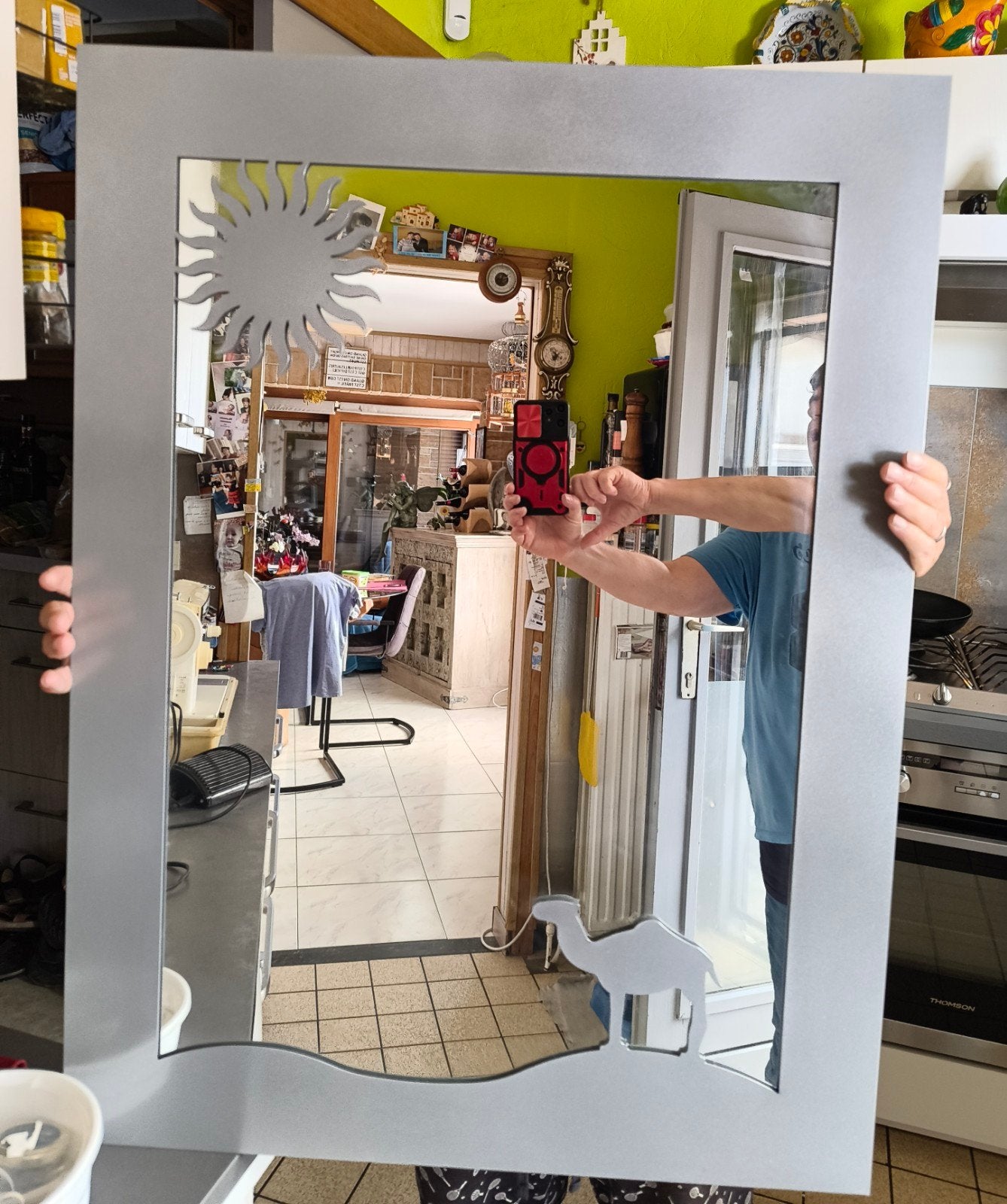 Miroir rectangulaire 60/ 80 en parfait état, Enlèvement, Rectangulaire