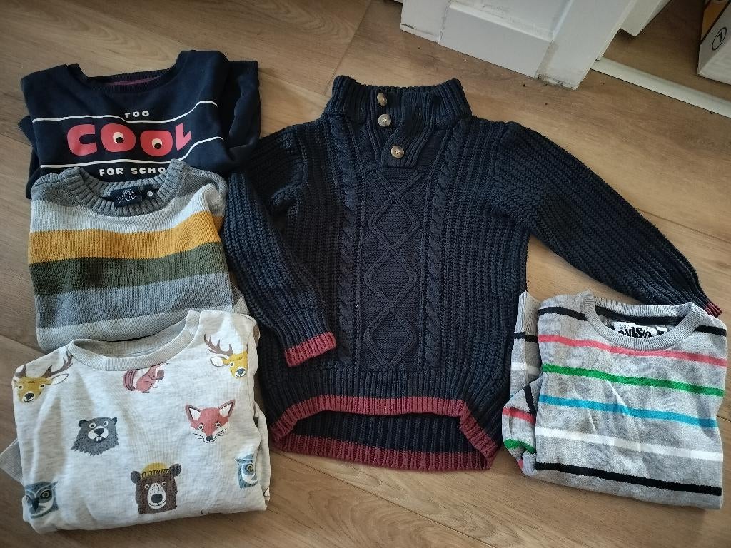 5 truien, maat 110, Ophalen of Verzenden