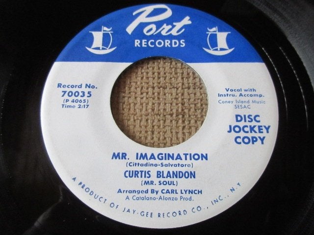 Curtis Blandon - Soul / Mr. Imagination, Pressage original, 7 inch, Comme neuf, R&B et Soul