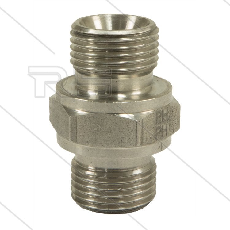 RVS Dubbele Nippel 1.5 Inch BSP 200 Bar, Envoi