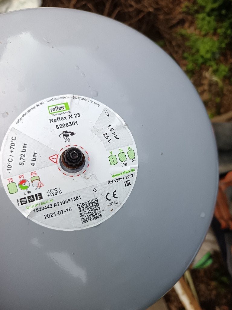 Expansievat 25L, Bricolage & Construction, Chauffe-eau & Boilers, Utilisé, 20 à 100 litres, Élément, 6 à 10 ans