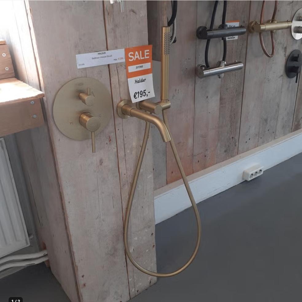SALE! Geborsteld Goud, Inbouw Badkraan, Mengkraan, Haldur, Huis en Inrichting, Woonaccessoires | Overige, Ophalen of Verzenden