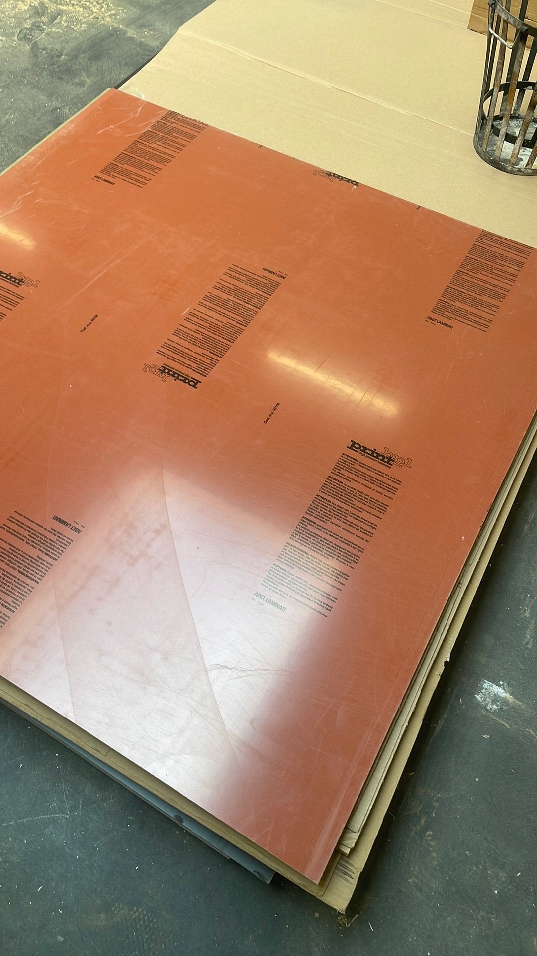 Hpl platen print rosso mattone, Doe-het-zelf en Bouw, Ophalen, Zo goed als nieuw, HPL