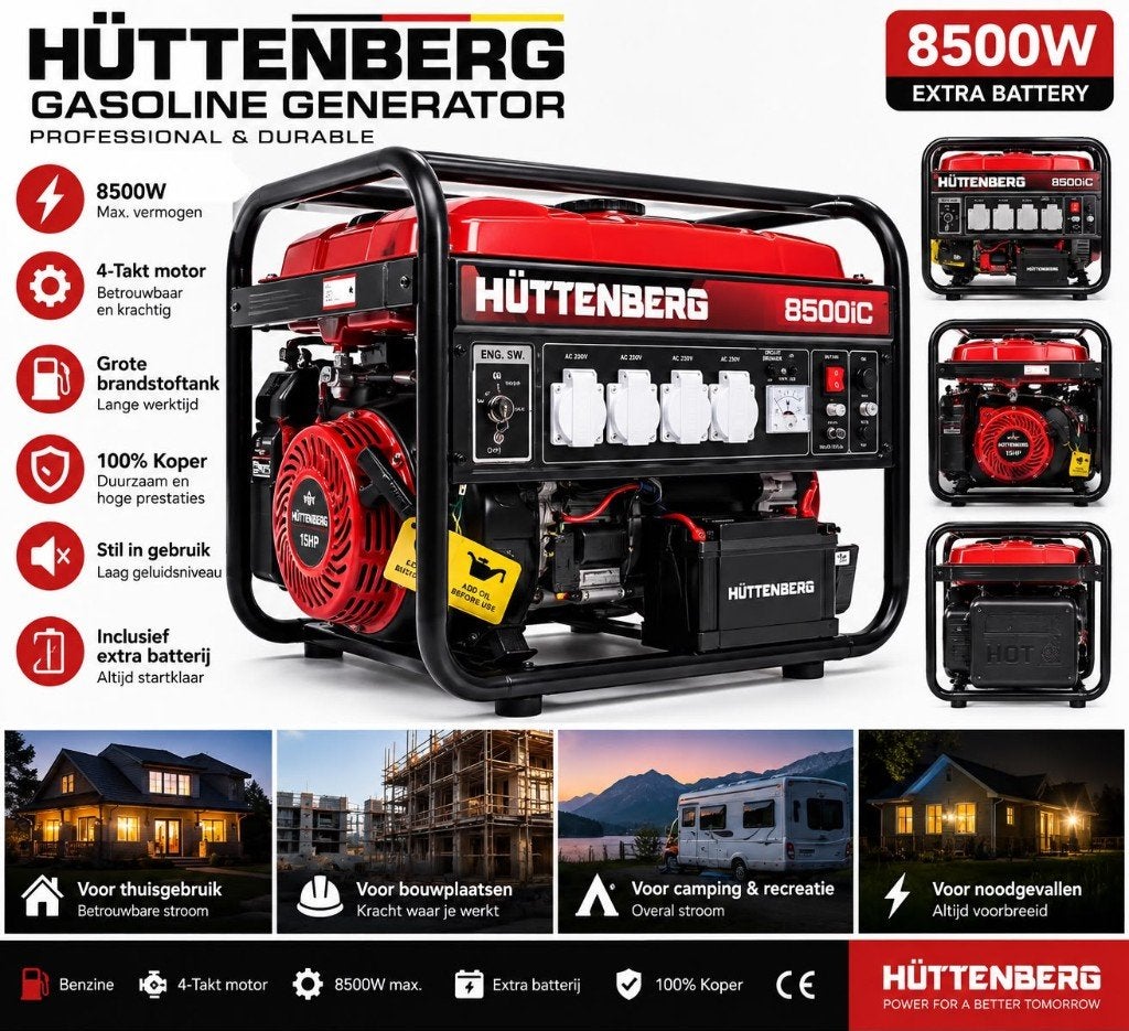 Generatoren, Ophalen, Nieuw, Minder dan 5 kVA, Benzine
