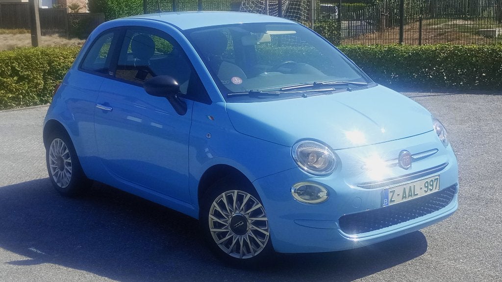 Fiat 500 in perfecte staat!, Auto's, Voorwielaandrijving, Blauw, Leder en Stof, Bedrijf