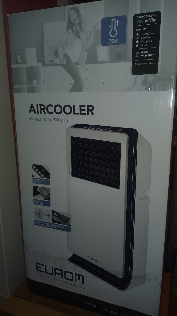 Aircooler, Elektronische apparatuur, Airco's, Ophalen, Minder dan 60 m³, 2 snelheden, Ventileren
