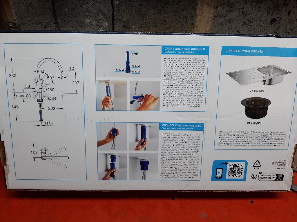 Mitigeur Grohé, Bricolage & Construction, Sanitaire, Enlèvement, Neuf, Chrome
