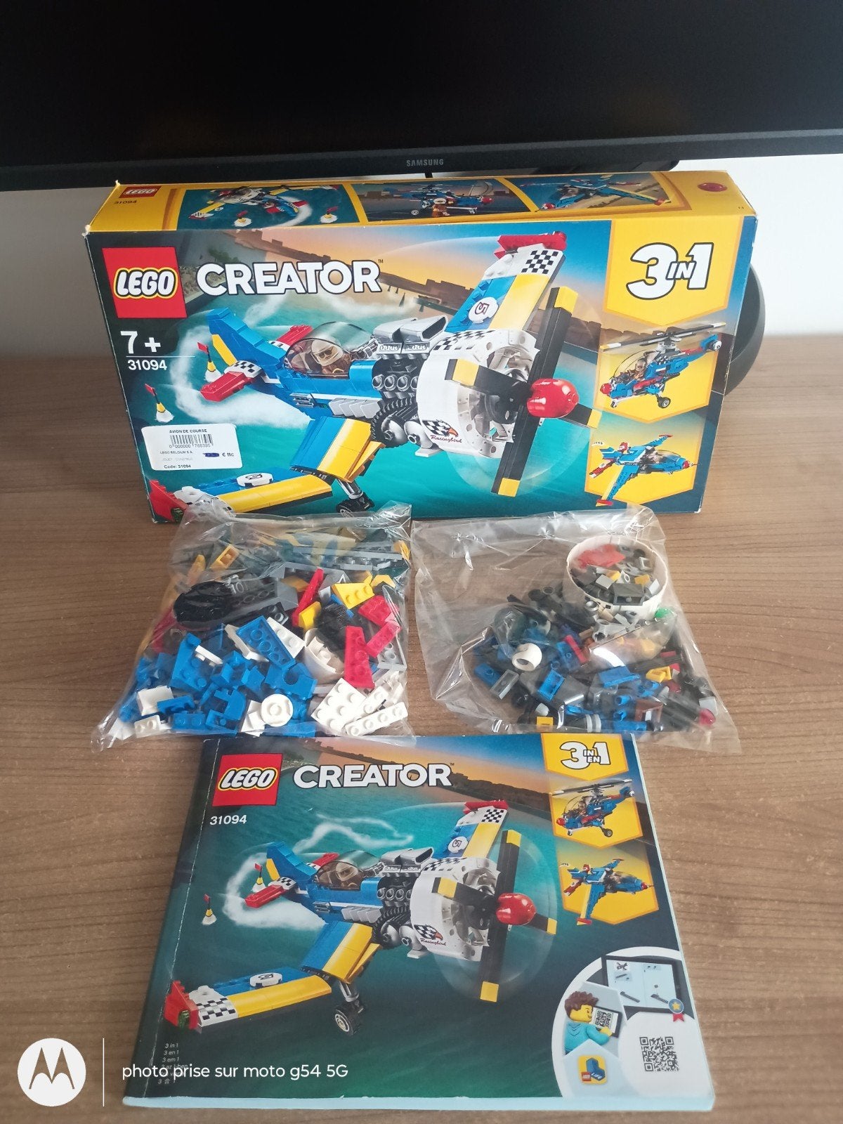 LEGO Creator 3-en-1 (31094) - L'avion de course - COMPLET, Enlèvement ou Envoi, Lego, Ensemble complet, Utilisé