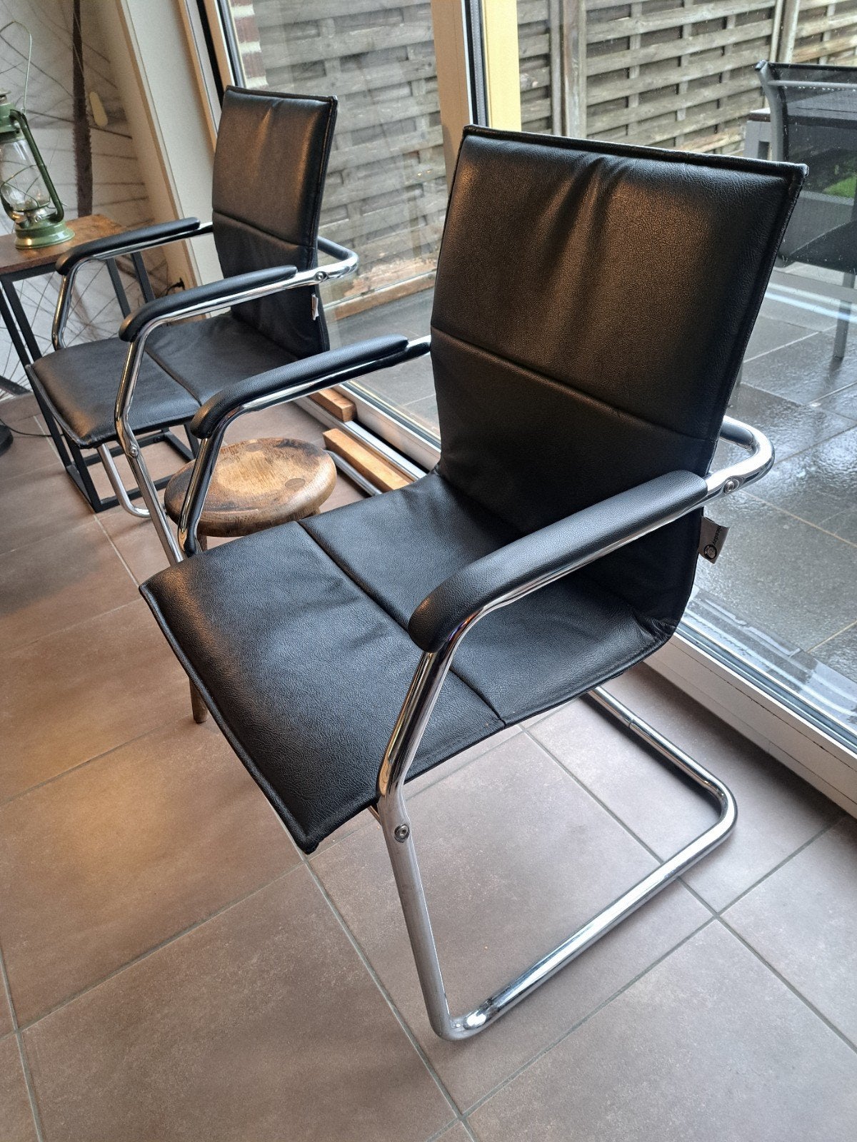 2 design stoelen., Ophalen, Zwart