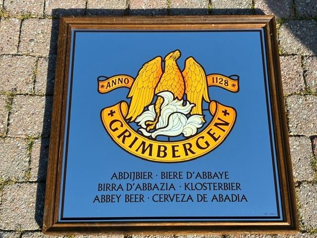 Miroir de café Grimbergen Abbey Beer, Collections, Enlèvement, Utilisé, Panneau, Plaque ou Plaquette publicitaire, Autres marques
