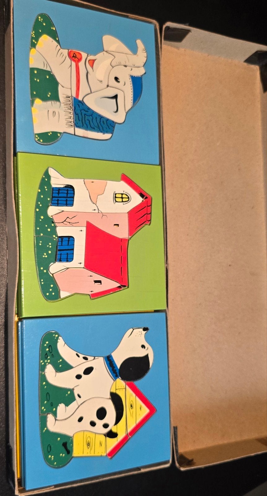 Vintage houten beschilderde inleg puzzels, Ophalen