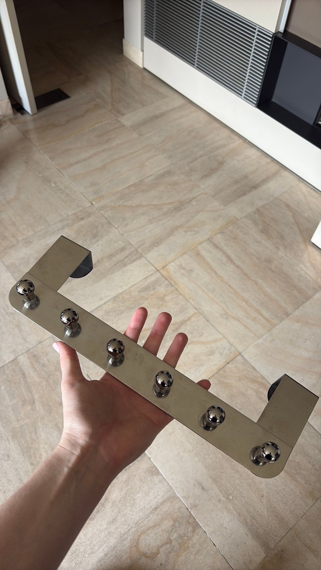 Porte-manteau chromé, Bricolage & Construction, Enlèvement, Comme neuf, Chrome