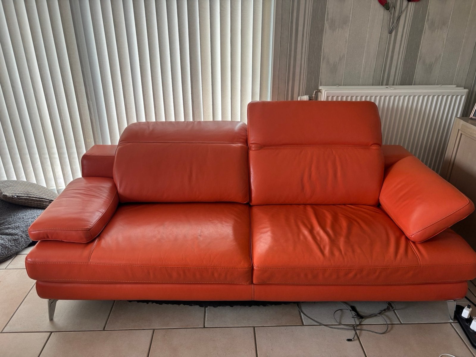 2 canapes en cuir 2 et 3 places, Maison & Meubles, Enlèvement, Comme neuf