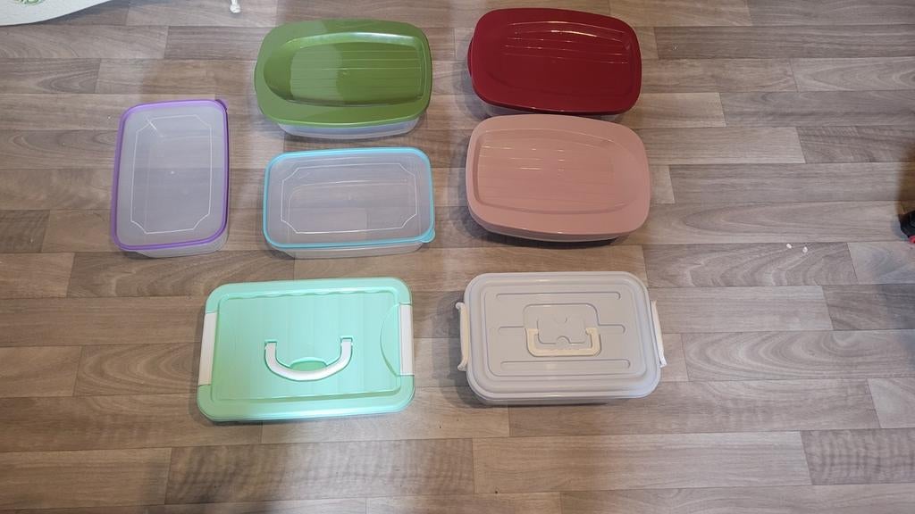 Lot de 7  boîtes de conservation et de transport., Maison & Meubles, Enlèvement, Comme neuf, Boîte