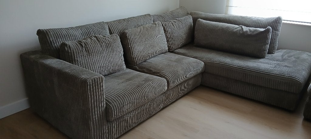 Canapé d'angle, velours côtelé, état neuf,..., Enlèvement, Comme neuf, Tissus, Modern, lounge