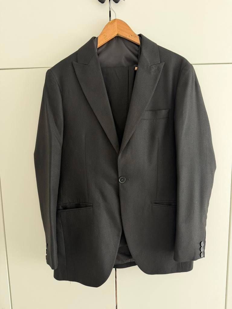 Kostuum 3-delig, Kleding | Heren, Ophalen, Zo goed als nieuw, Maat 52/54 (L), Zwart