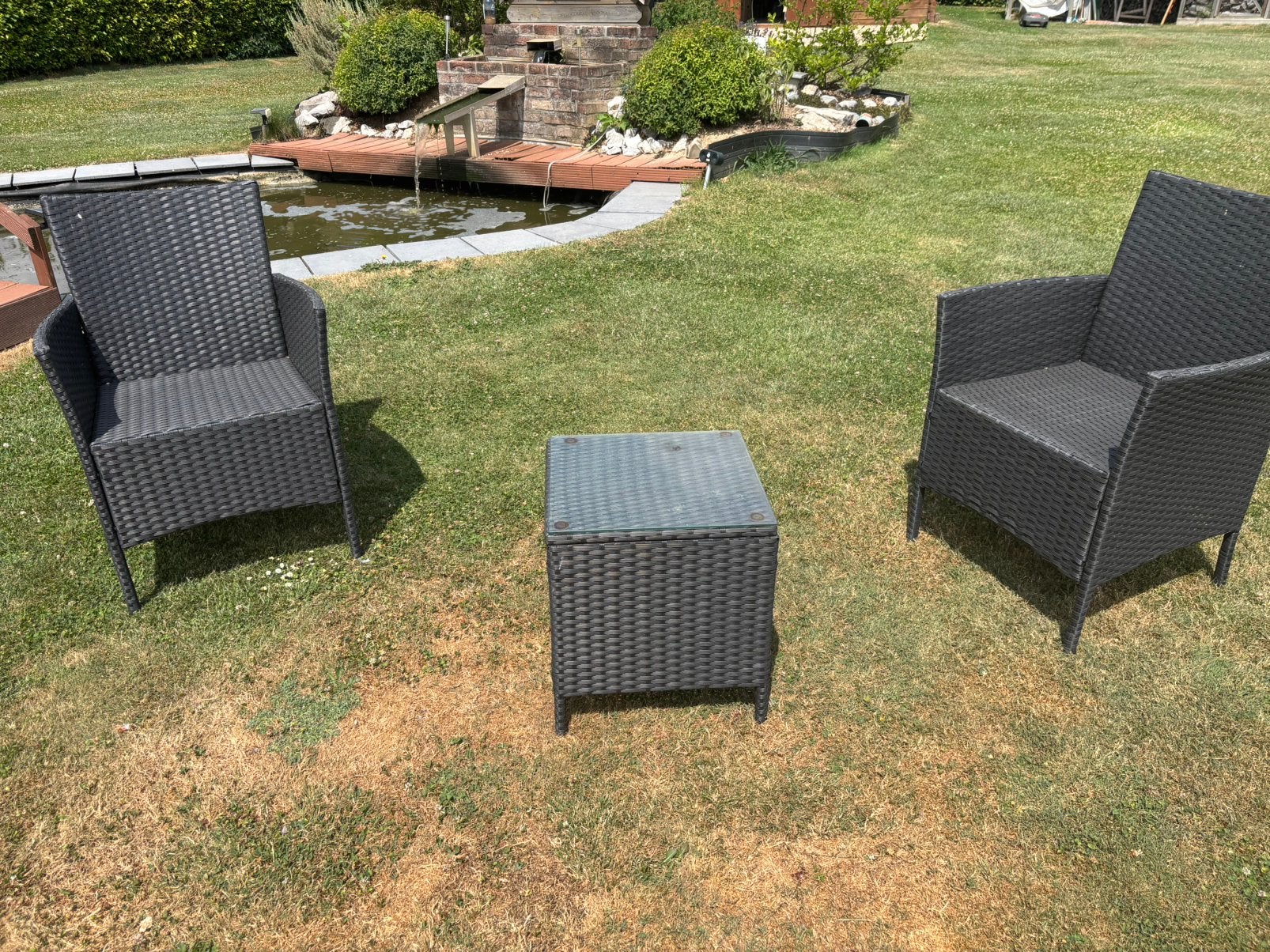 Chaise et table de jardin, Enlèvement, Utilisé, Chaise