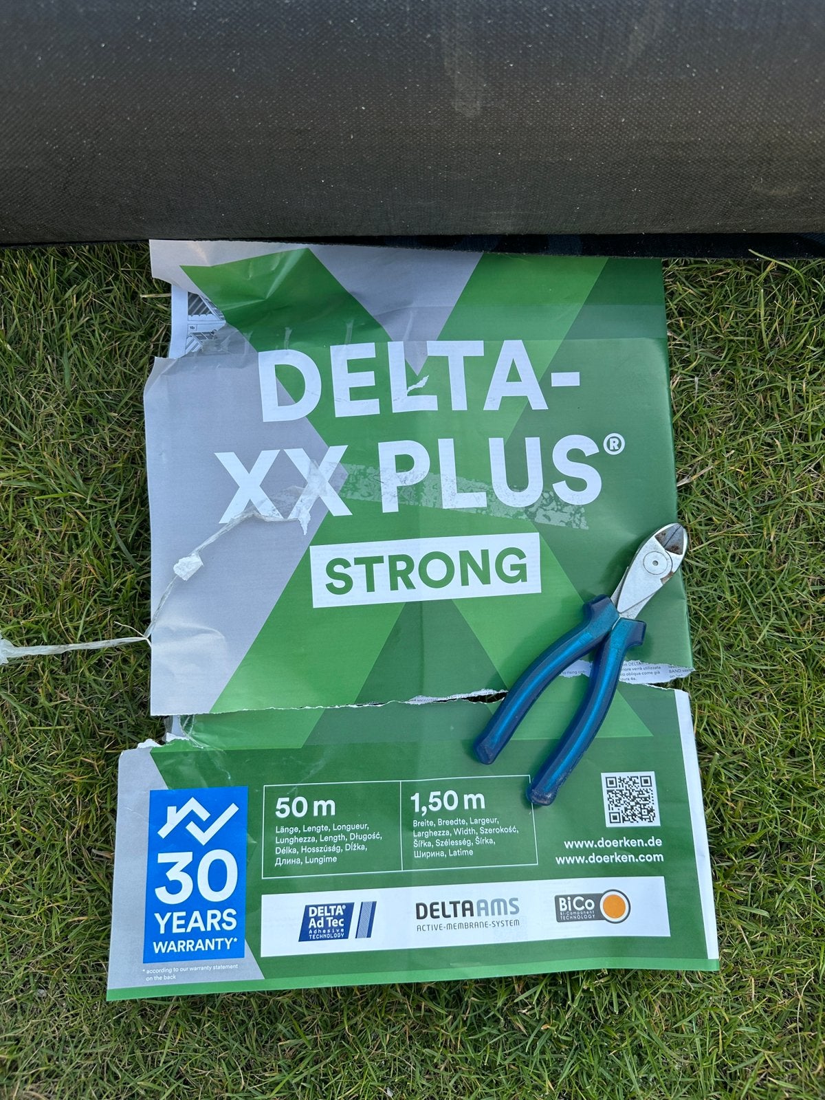 Delta-XX Plus Strong damp-open onderdakfolie 1,50 x 30m*, Doe-het-zelf en Bouw, Dakpannen en Dakbedekking, Ophalen, Nieuw, 15 m² of meer