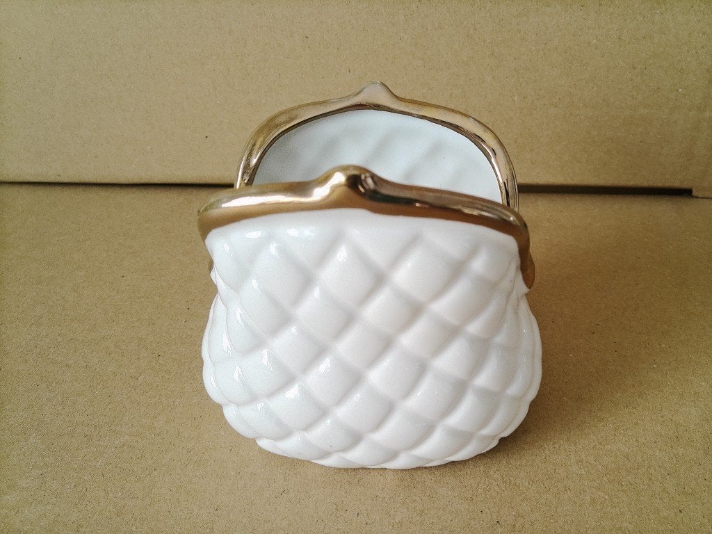 Curiosités vase en porcelaine statue portefeuille rétro10cm, Enlèvement ou Envoi