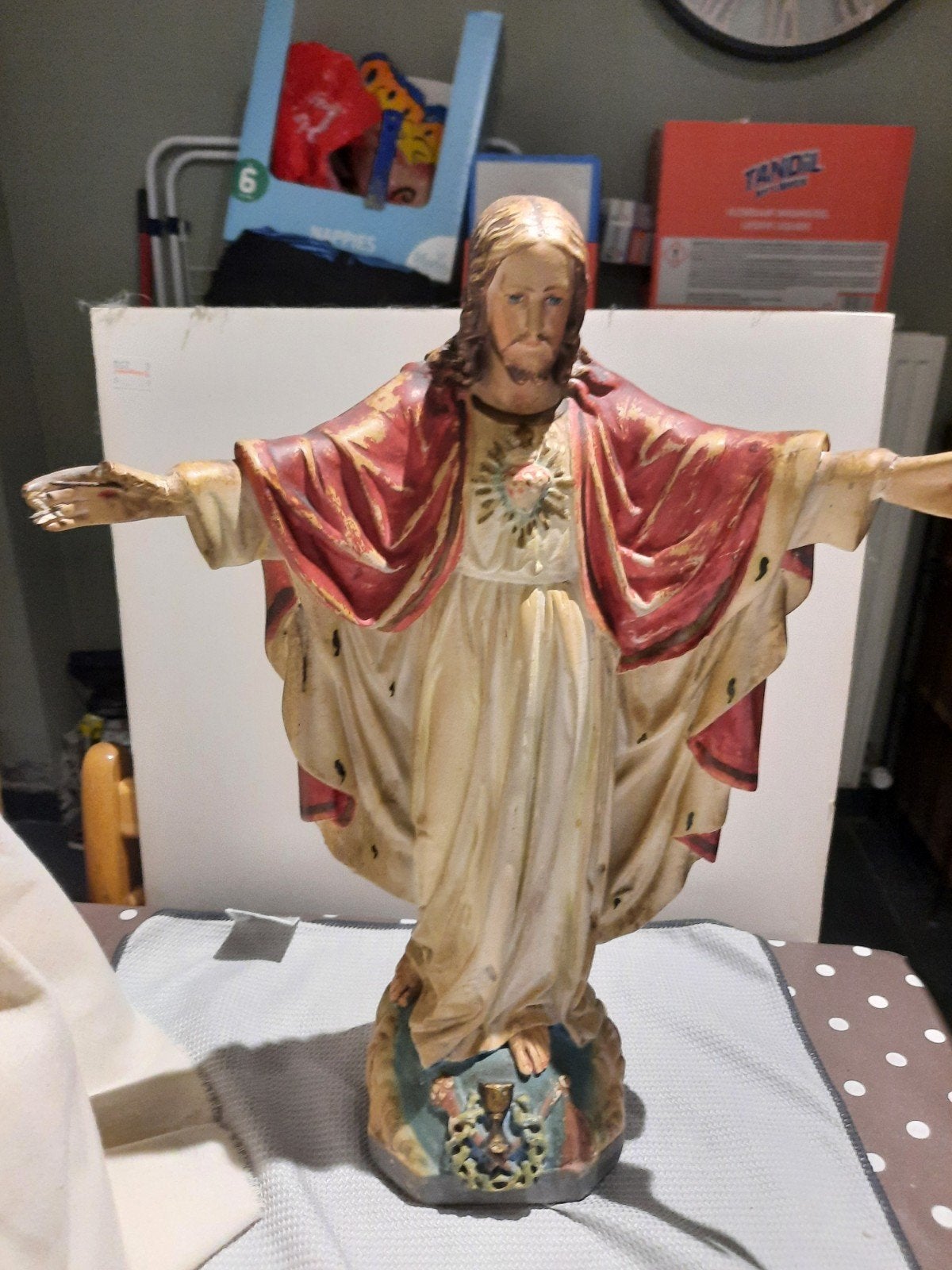 antiek beeld jezus, Antiek en Kunst, Ophalen of Verzenden