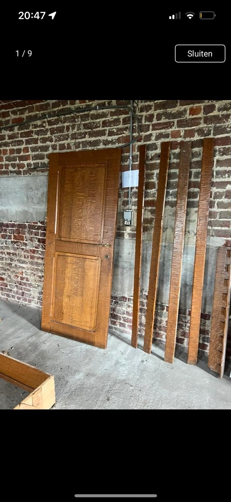 1 porte en chêne, Enlèvement, Comme neuf