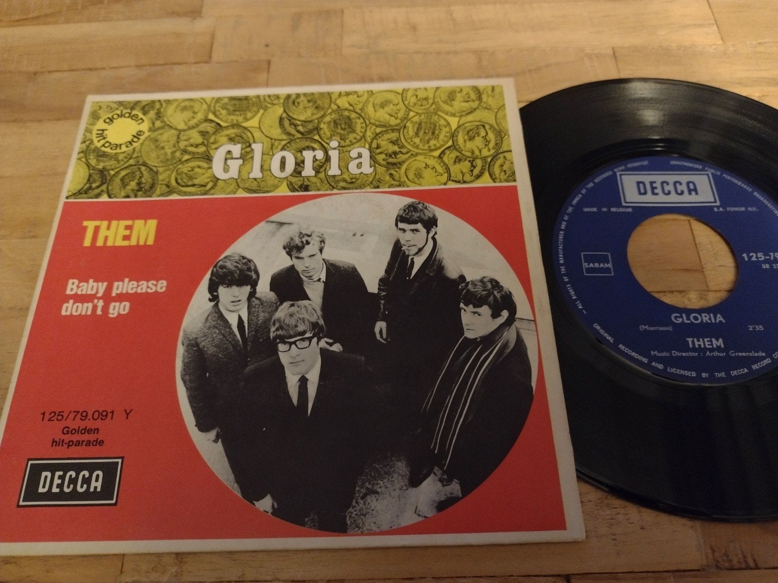 7" single: THEM: GLORIA (VAN MORRISON) Belgische persing, 7 inch, Ophalen of Verzenden, Zo goed als nieuw, Pop