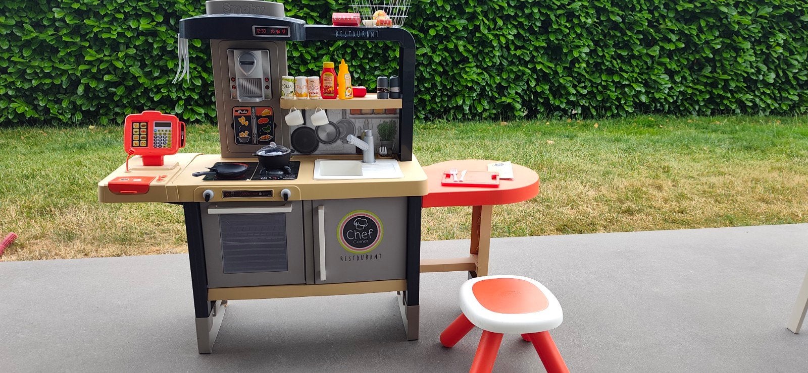 Cuisine / Restaurant enfant Smoby "Chef Corner" + Tabouret –