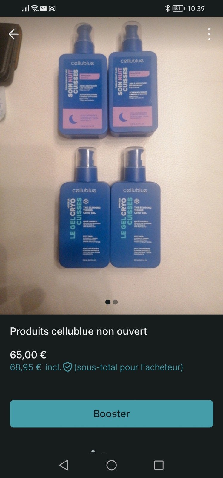 4 produits cellublue non ouvert