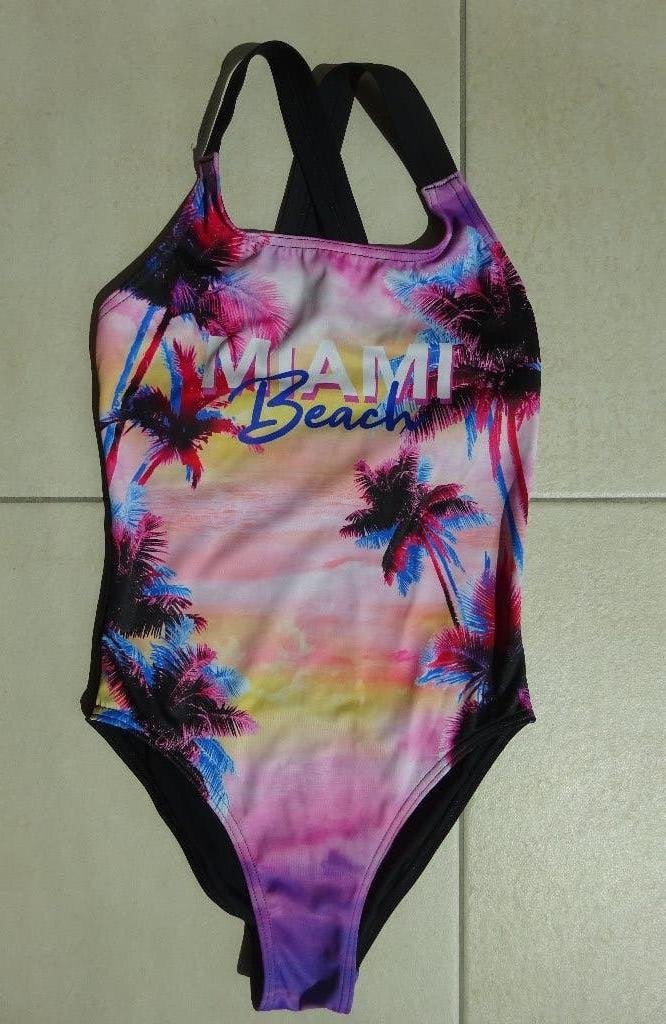 Miami beach badpak Maat 146-152 C & A 3 + 1 gratis, Kinderen en Baby's, Kinderkleding | Kinder-zwemkleding, C&A, Meisje, Badpak