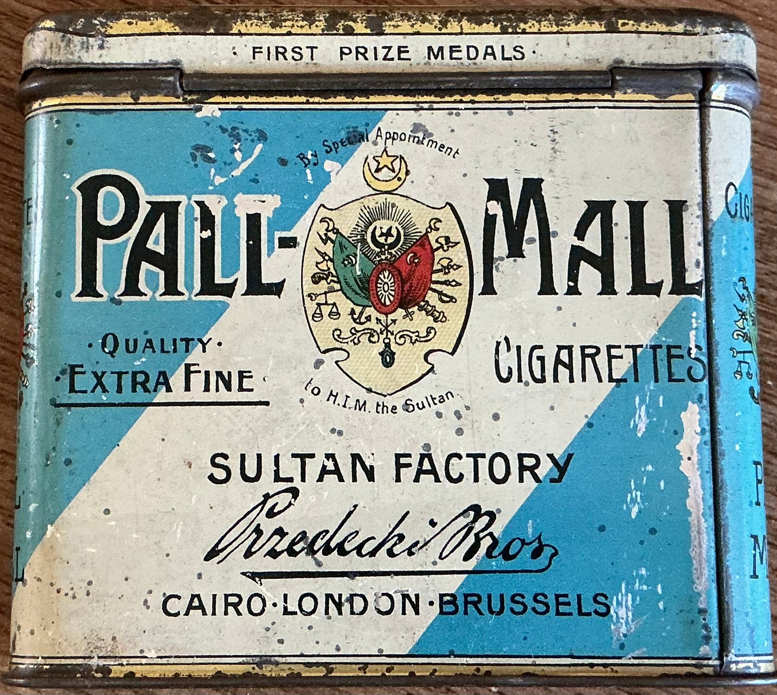 PALL-MALL CIGARETTES/GRAND PRIX ST.LOUIS 1904/blik, Ophalen of Verzenden, Gebruikt, Tabaksdoos of Verpakking
