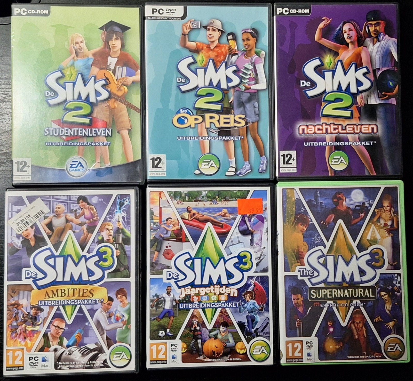 Pack combiné « Les Sims » pour PC et MAC (6 jeux) (8 disques, Consoles de jeu & Jeux vidéo, Enlèvement ou Envoi, Utilisé, À partir de 12 ans