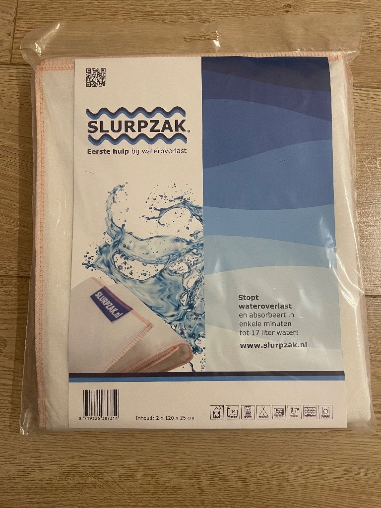 Slurpzakken tegen wateroverlast, Enlèvement, Neuf