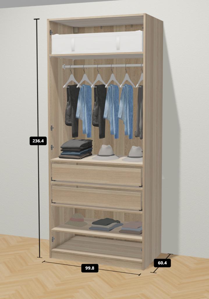 Ikea kasten en bed, Gebruikt, 100 tot 150 cm, 200 cm of meer, Overige materialen