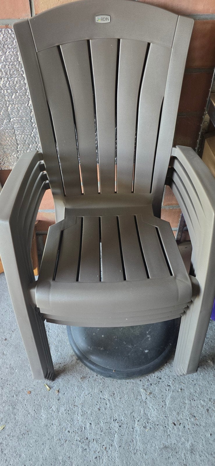 Tuinstoelen 4 stuks, Tuin en Terras, Ophalen, Zo goed als nieuw, Kunststof, Stapelbaar