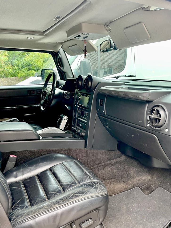 Hummer H2 pick up, Auto's, Automaat, Zwart, Leder, 5 zetels
