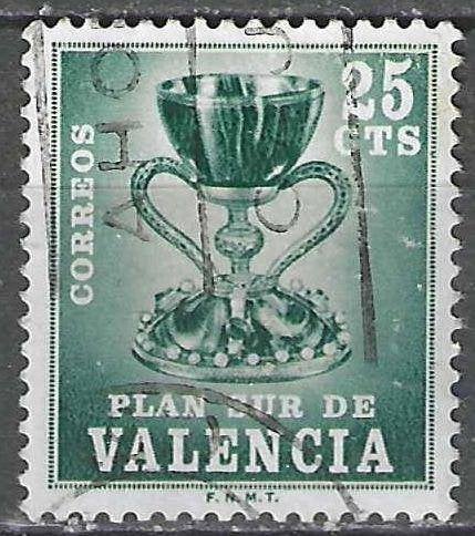 Spanje 1968 - Yvert 1534 - Verplichte taks Valencia (ST), Verzenden, Gestempeld