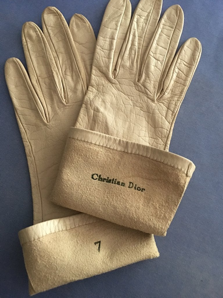 Nieuwe lederen dameshandschoenen “Christian Dior”, maat 7, Christian Dior, Ophalen of Verzenden, Zo goed als nieuw, Handschoenen