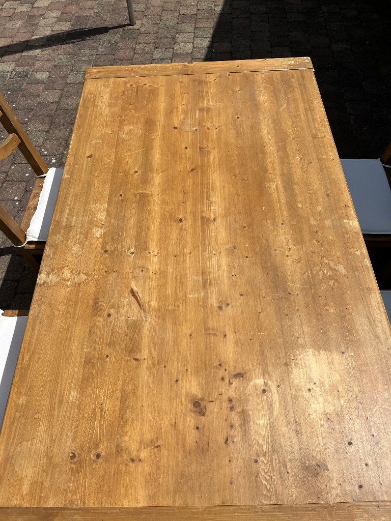 Mexicaanse eettafel plus 4 stoelen., Enlèvement, Utilisé, Quatre personnes, Rectangulaire