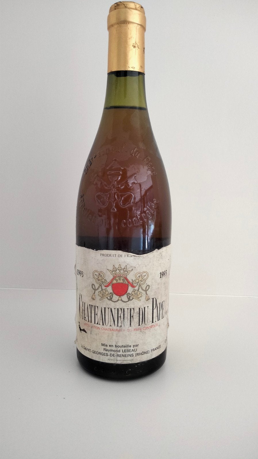 fles wijn Chateauneuf du Pape 1993, Ophalen, Gebruikt, Frankrijk