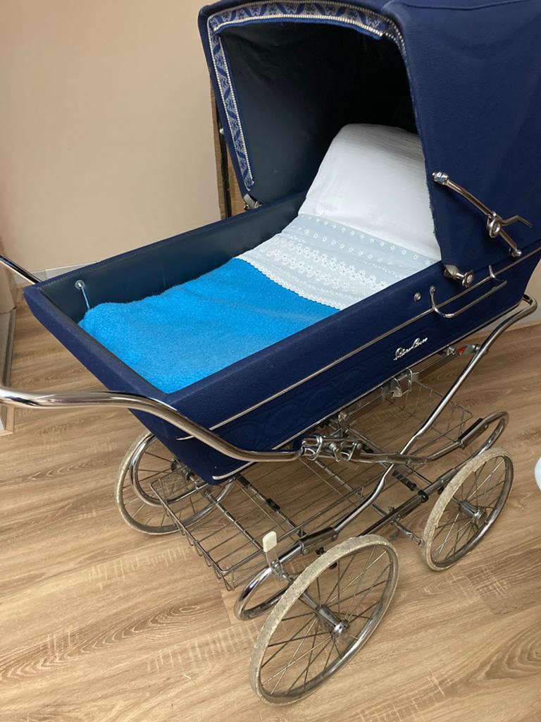 Vintage ruime Silvercross kinderwagen 1970, Ophalen, Zo goed als nieuw, Kinderwagen, Met reiswieg