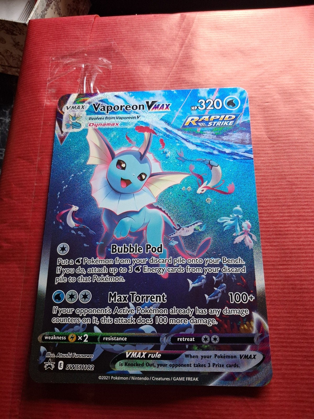 pokemonkaart Vaporeon, Ophalen of Verzenden