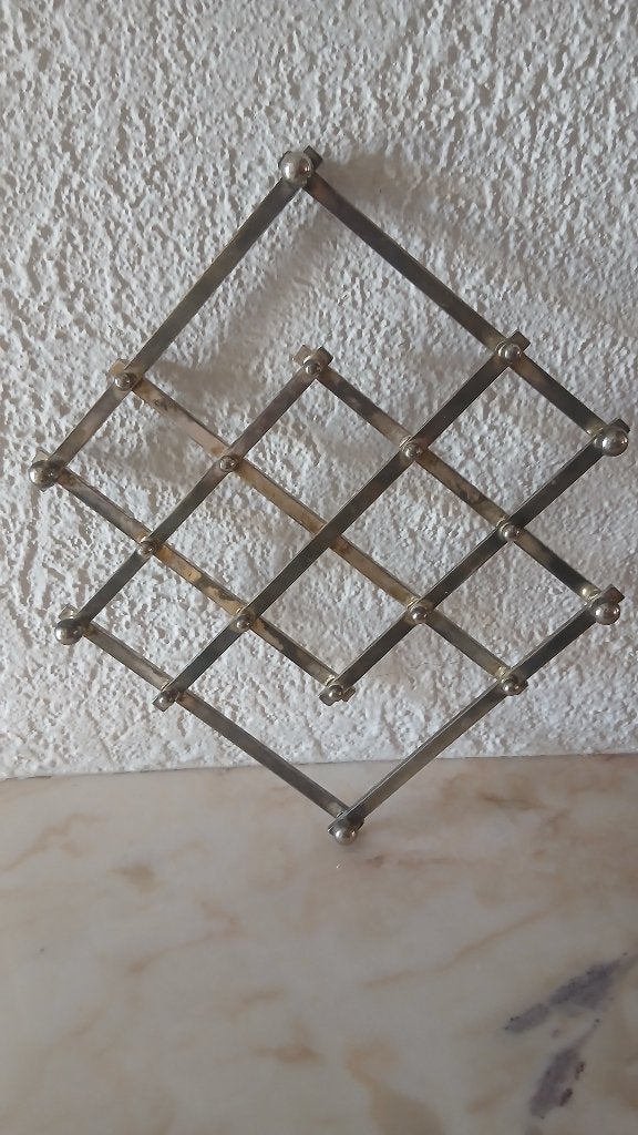 Sous plat en metal argenté, Argenté, Dessous de plat, Enlèvement, Utilisé