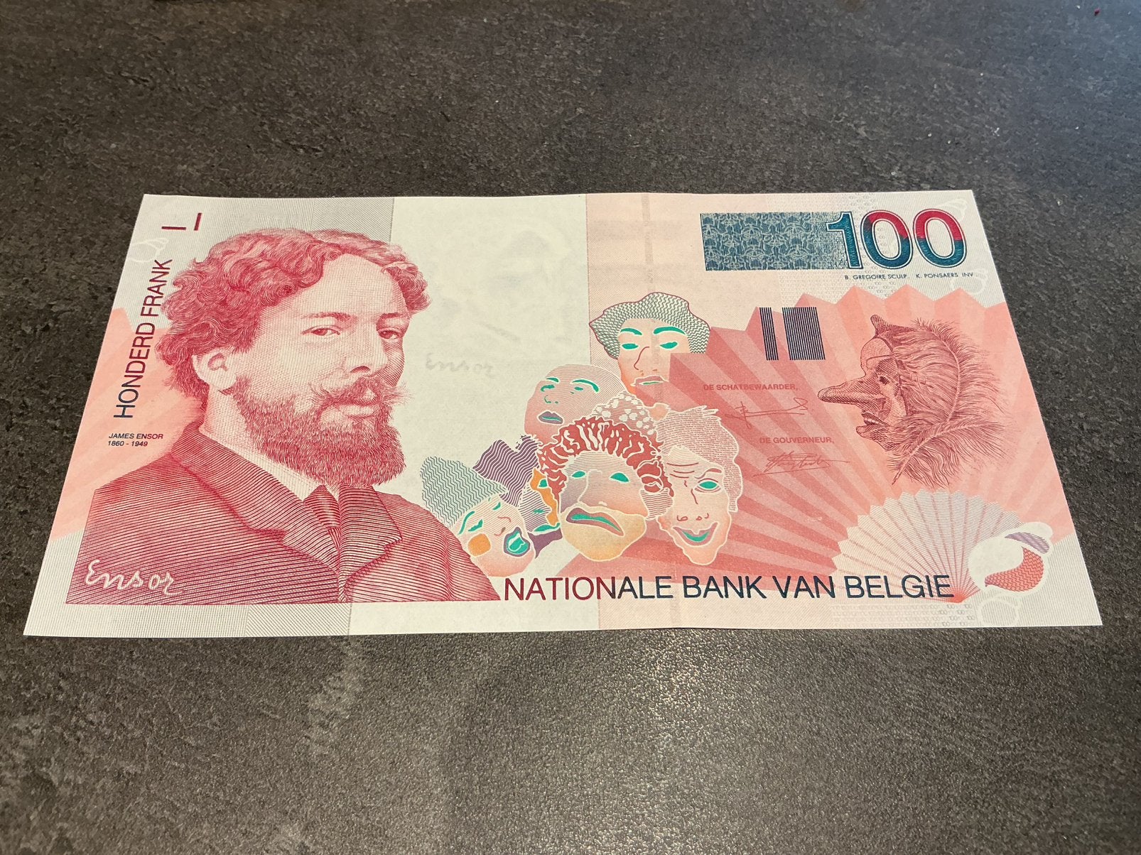 België 100 Frank type Ensor prachtig, Postzegels en Munten, Bankbiljetten | België, Ophalen of Verzenden