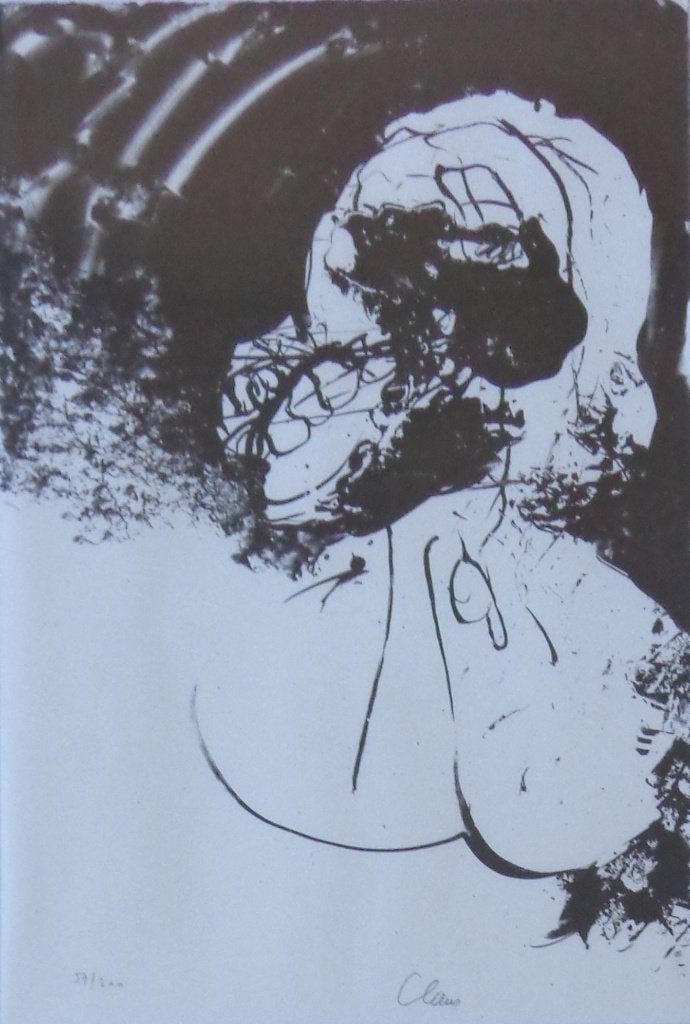 HUGO CLAUS / WINTER 1 / ZW-W LITHO / 72x52cm / KADER / SIG, Signé, Enlèvement, Lithographie
