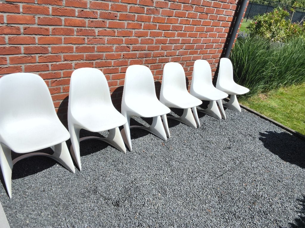 Casala model 2004/2005 van Alexander Begge set van 6 stuks !, Huis en Inrichting, Stoelen, Ophalen, Kunststof, Gebruikt, Wit